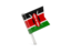 Kenya. Square flag pin. Download icon.