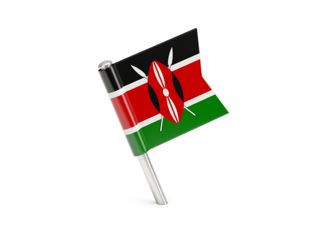 Square flag pin. Download flag icon of Kenya at PNG format