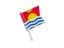 Kiribati. Square flag pin. Download icon.