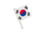 South Korea. Square flag pin. Download icon.