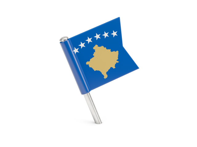 Square flag pin. Download flag icon of Kosovo at PNG format