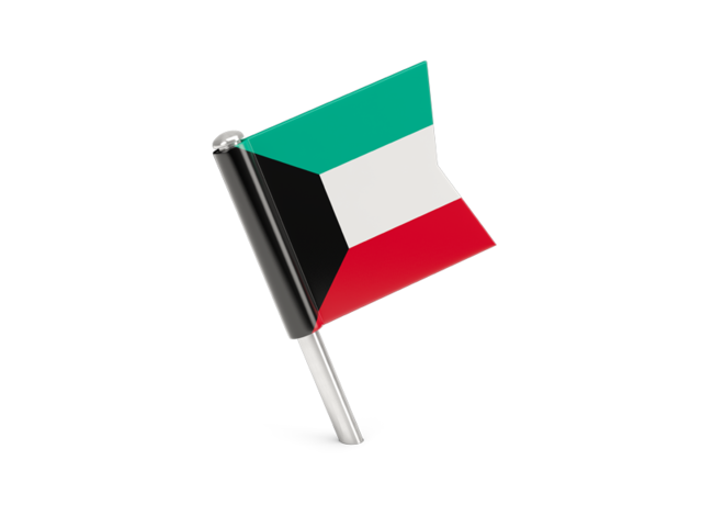 Square flag pin. Download flag icon of Kuwait at PNG format