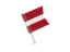 Latvia. Square flag pin. Download icon.