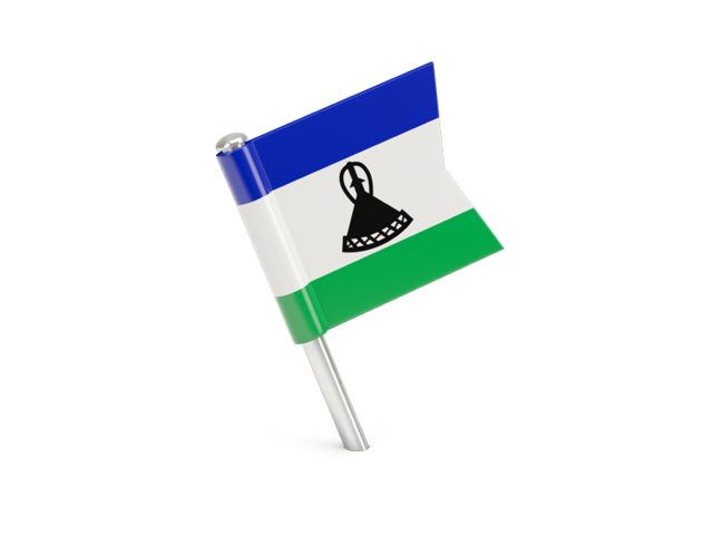 Square flag pin. Download flag icon of Lesotho at PNG format