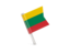 Lithuania. Square flag pin. Download icon.