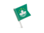 Macao. Square flag pin. Download icon.