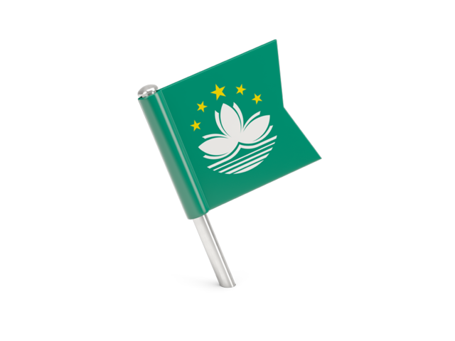 Square flag pin. Download flag icon of Macao at PNG format
