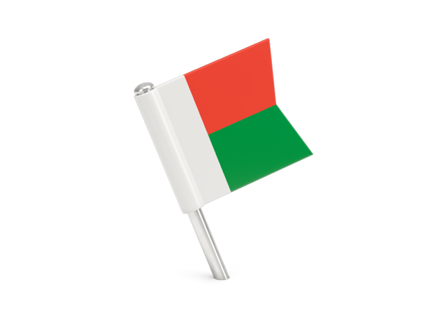 Square flag pin. Download flag icon of Madagascar at PNG format