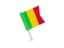 Mali. Square flag pin. Download icon.