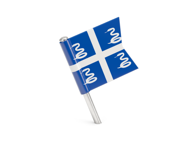 Square flag pin. Download flag icon of Martinique at PNG format