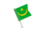 Mauritania. Square flag pin. Download icon.