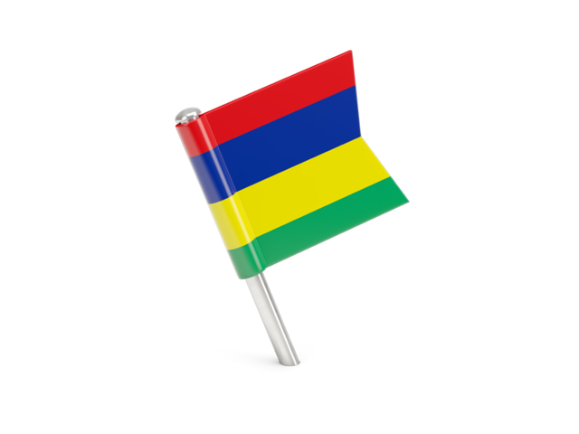 Square flag pin. Download flag icon of Mauritius at PNG format