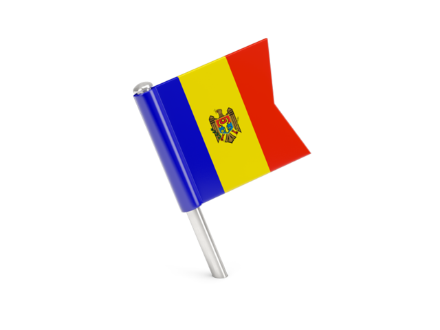 Square flag pin. Download flag icon of Moldova at PNG format