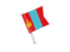 Mongolia. Square flag pin. Download icon.