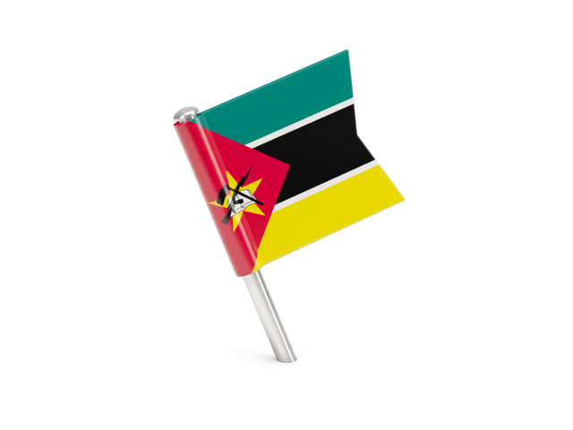 Square flag pin. Download flag icon of Mozambique at PNG format