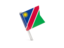 Namibia. Square flag pin. Download icon.