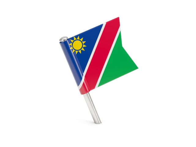 Square flag pin. Download flag icon of Namibia at PNG format