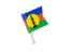 New Caledonia. Square flag pin. Download icon.