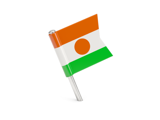 Square flag pin. Download flag icon of Niger at PNG format
