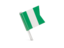 Nigeria. Square flag pin. Download icon.