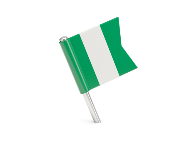 Square flag pin. Download flag icon of Nigeria at PNG format