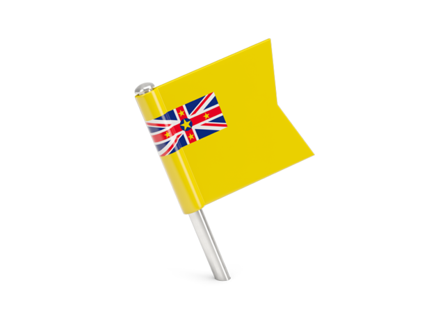 Square flag pin. Download flag icon of Niue at PNG format