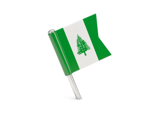 Square flag pin. Download flag icon of Norfolk Island at PNG format