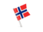 Norway. Square flag pin. Download icon.