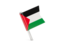Palestinian territories. Square flag pin. Download icon.