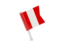 Peru. Square flag pin. Download icon.