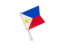 Philippines. Square flag pin. Download icon.