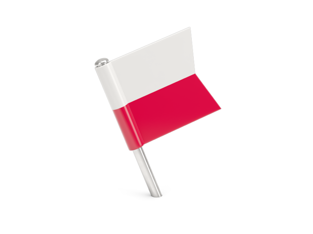 Square flag pin. Download flag icon of Poland at PNG format