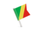 Republic of the Congo. Square flag pin. Download icon.