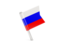 Russia. Square flag pin. Download icon.