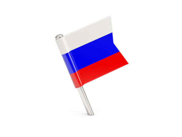 Square flag pin. Download flag icon of Russia at PNG format