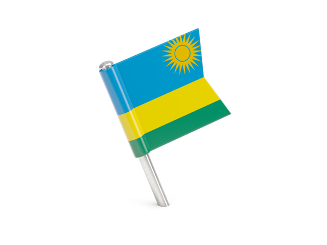 Square flag pin. Download flag icon of Rwanda at PNG format