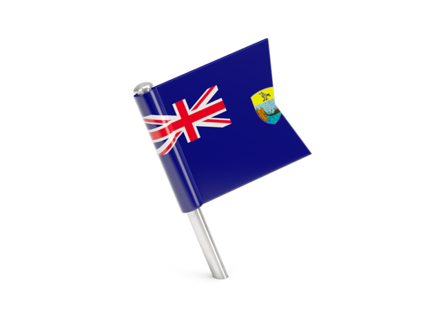 Square flag pin. Download flag icon of Saint Helena at PNG format