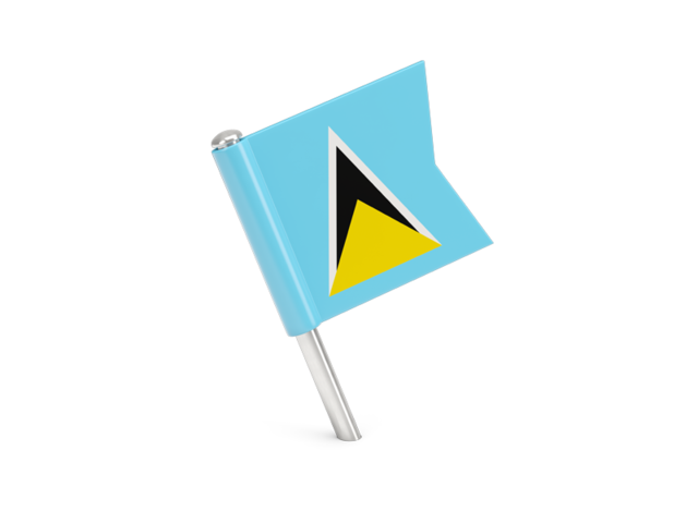 Square flag pin. Download flag icon of Saint Lucia at PNG format