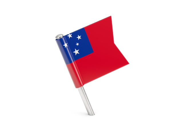 Square flag pin. Download flag icon of Samoa at PNG format