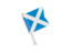 Scotland. Square flag pin. Download icon.