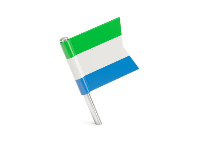 Square flag pin. Download flag icon of Sierra Leone at PNG format