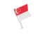 Singapore. Square flag pin. Download icon.