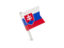 Slovakia. Square flag pin. Download icon.