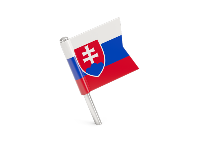 Square flag pin. Download flag icon of Slovakia at PNG format