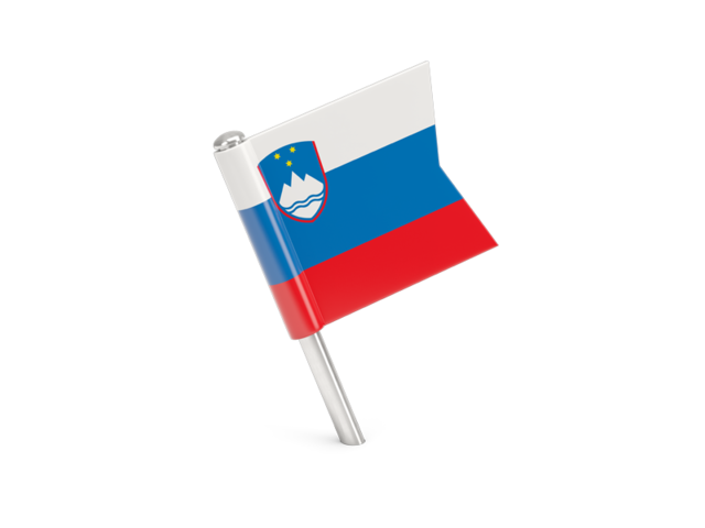 Square flag pin. Download flag icon of Slovenia at PNG format