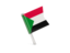 Sudan. Square flag pin. Download icon.