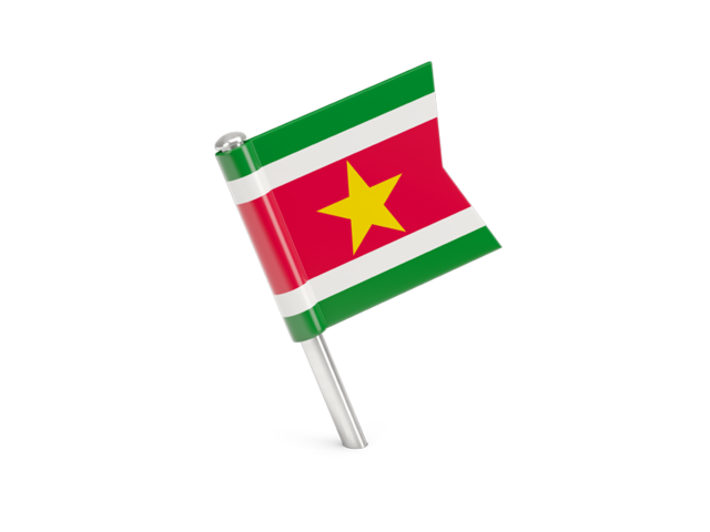 Square flag pin. Download flag icon of Suriname at PNG format