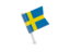 Sweden. Square flag pin. Download icon.