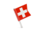 Switzerland. Square flag pin. Download icon.