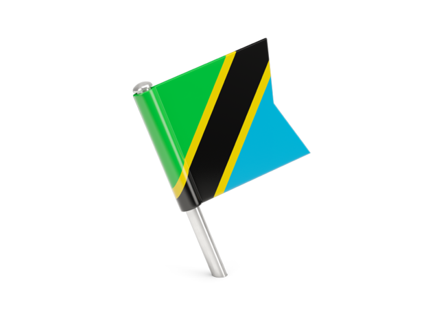 Square flag pin. Download flag icon of Tanzania at PNG format